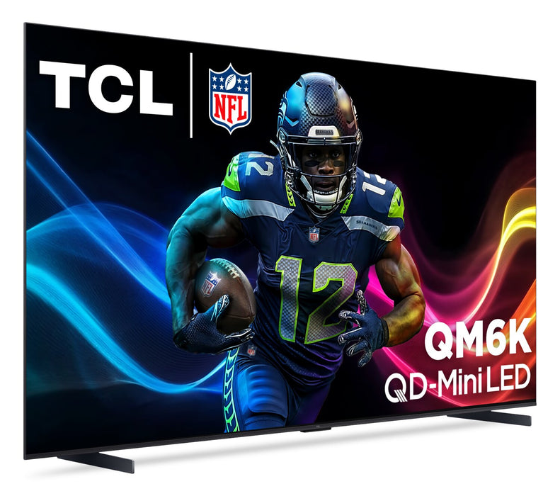 Téléviseur intelligent QLED TCL QM6K UHD 4K de 98 po avec Google TVMC et mini DEL QD (98QM6K)