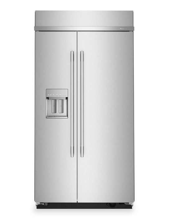 Réfrigérateur encastré KitchenAid de 25,1 pi3 et de 42 po à compartiments juxtaposés - acier inoxydable - KBSD742SPS