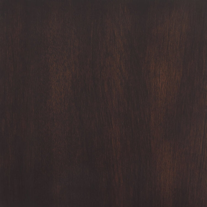 Table à café moderne Ricci de 48 po avec dessus en verre - verre avec pattes au fini espresso