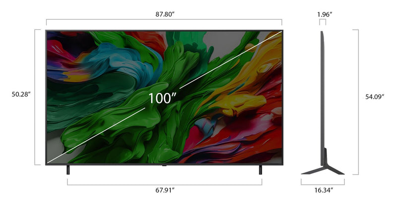 Téléviseur intelligent Mini DEL evo LG QNED85 UHD 4K de 100 po avec IA et webOS (100QNED85AUA.ACC) - modèle 2025
