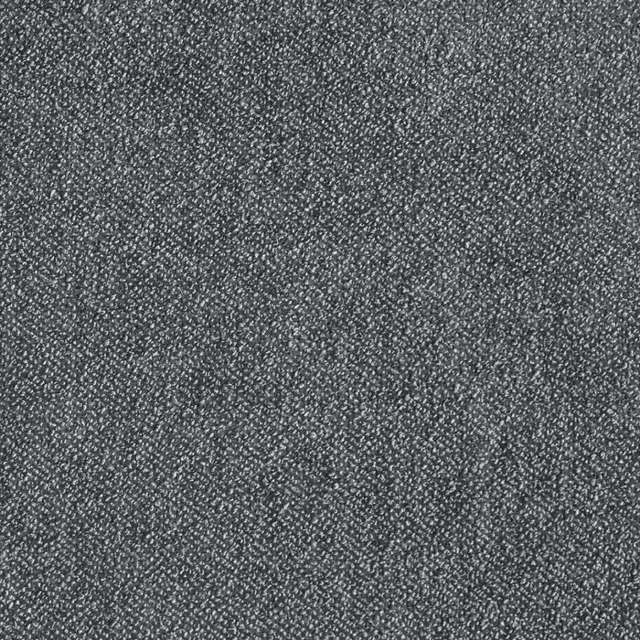 Lit plateforme Amos rembourré en tissu anthracite avec tête de lit à canaux - format grand lit