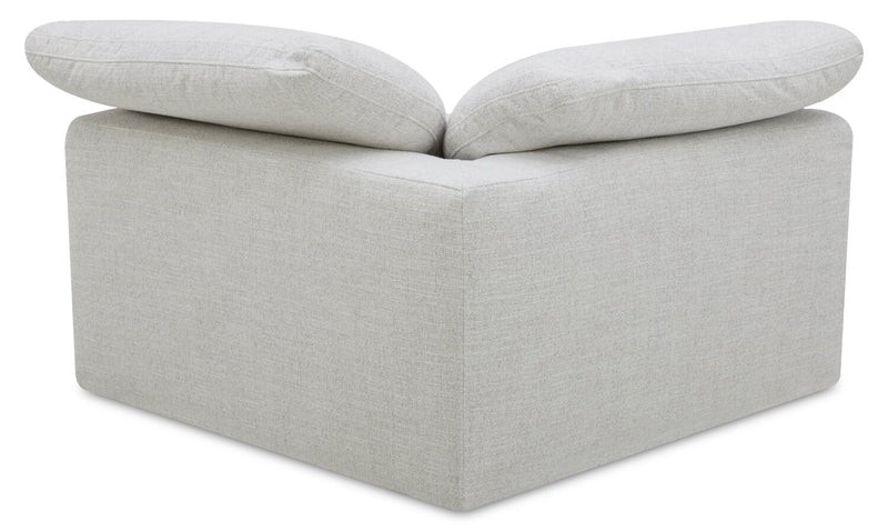 Sofa sectionnel modulaire Sky 4 pièces en tissu avec coussins amovibles en duvet et plumes - blé Nathan