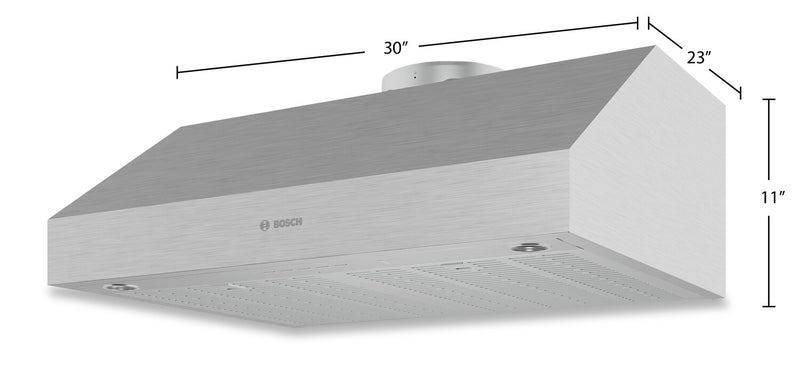Hotte de cuisinière intelligente sous l’armoire Bosch de série 800 de 30 po - DUH80553UC