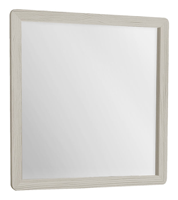 Ensemble de chambre à coucher de style moderne du milieu du 20e siècle Cami 6 pièces en chêne gris avec lit, commode - format grand lit
