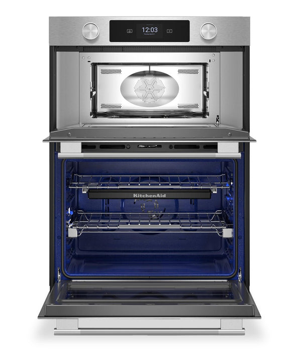 Four mural combiné intelligent électrique KitchenAid de 30 po - acier inoxydable PrintShield<sup>MC</sup> - KOEC730SPS
