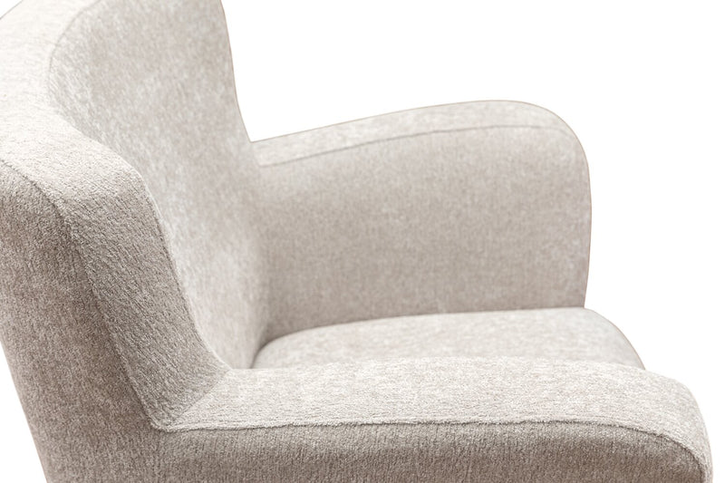 Fauteuil d'appoint Zello 29,75 po en tissu d'apparence lin - Lin