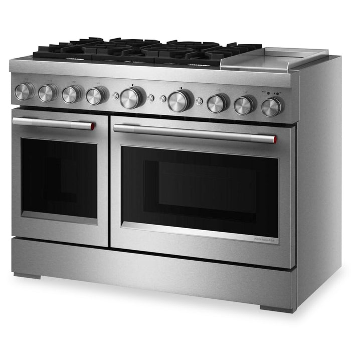 Cuisinière hybride KitchenAid de 6,3 pi³ à 6 brûleurs avec plaque chauffante - acier inoxydable - KFDD948SSS