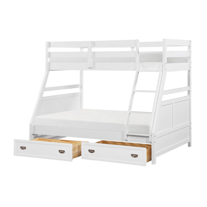 Ensemble 2 tiroirs gigognes Quinn pour lit ou lits superposés - blanc