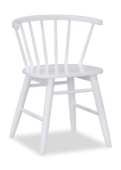 Ensemble de salle à manger Remi 5 pièces en verre et bois avec table ronde de 42 po (L) et 4 chaises à dossier à barreaux en forme de fuseau - noir et blanc