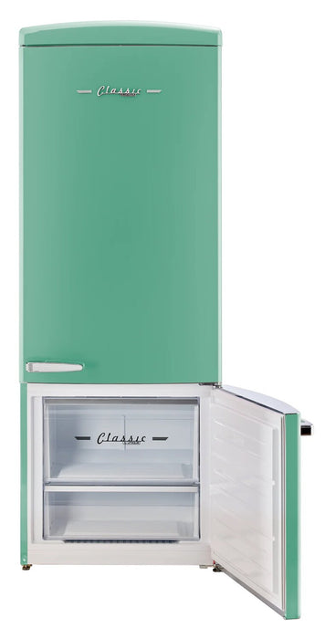 Réfrigérateur Classic Rétro d’Unique de 28 po et de 17 pi3 à congélateur inférieur - turquoise - UNQ-455L T AC