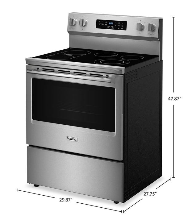 Cuisinière électrique Maytag de 5,3 pi3 et de 30 po avec friture à air sans préchauffage - acier inoxydable - YMFES6030RZ