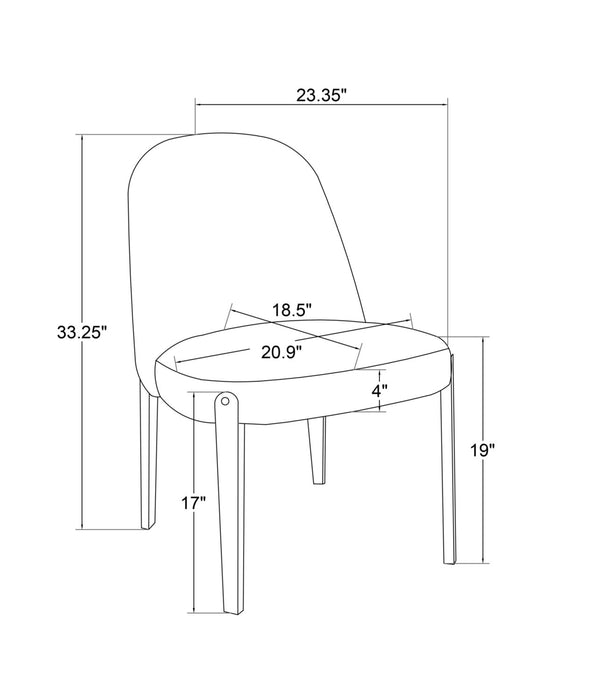 Chaise de salle à manger Capri - blanche