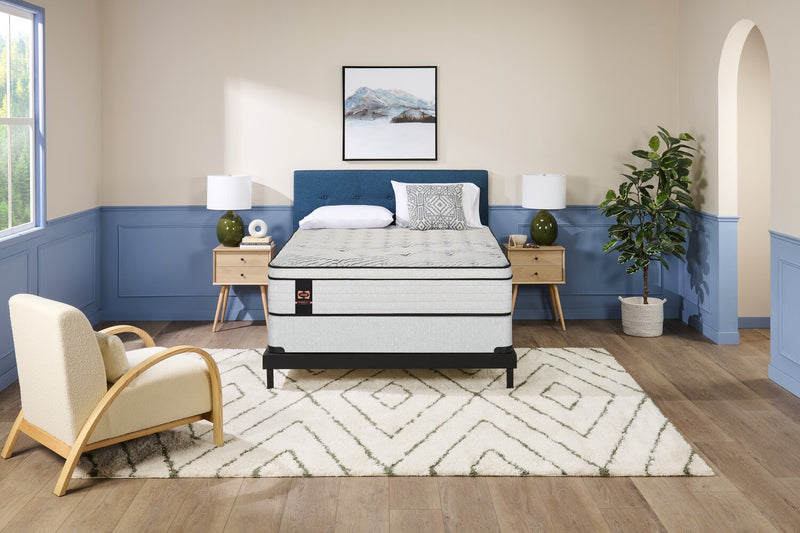 Ensemble Matelas moelleux à Euro-plateau Alora PosturepedicMD Plus de Sealy pour grand lit