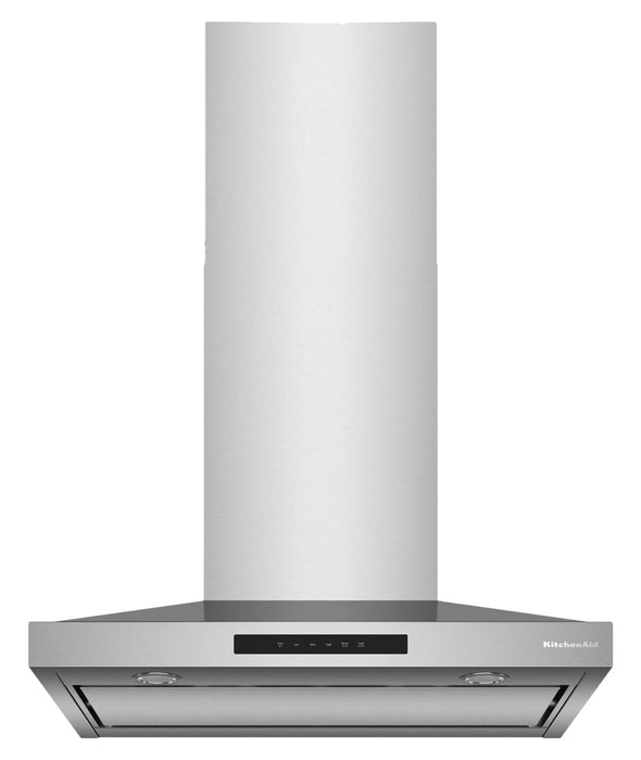 Hotte de cuisinière murale KitchenAid de 30 po de style auvent à 4 vitesses - acier inoxydable - KVWC730SSS