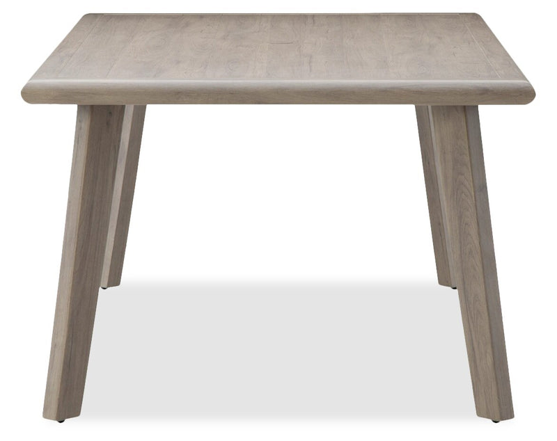 Table de coin-repas Muskoka de hauteur régulière pour la terrasse à l’extérieur - osier en résine, aluminium - beige