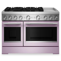 Cuisinière hybride KitchenAid de 6,3 pi³ à 6 brûleurs avec plaque chauffante - fleurs sauvages - KFDD948SWF