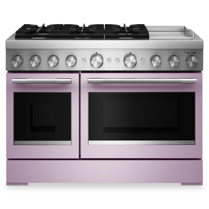 Cuisinière hybride KitchenAid de 6,3 pi³ à 6 brûleurs avec plaque chauffante - fleurs sauvages - KFDD948SWF