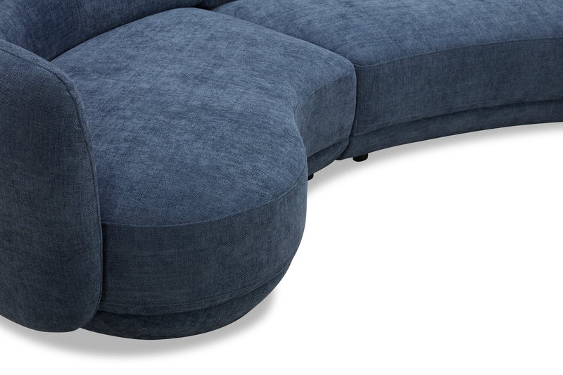 Sofa sectionnel Davvero 3 pièces - bleu marine 