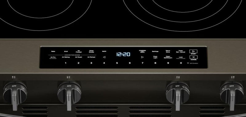 Cuisinière électrique Whirlpool de 5,3 pi3 avec friture à air et revêtement WipeCleanMC - acier inoxydable noir - YWSES7530RV