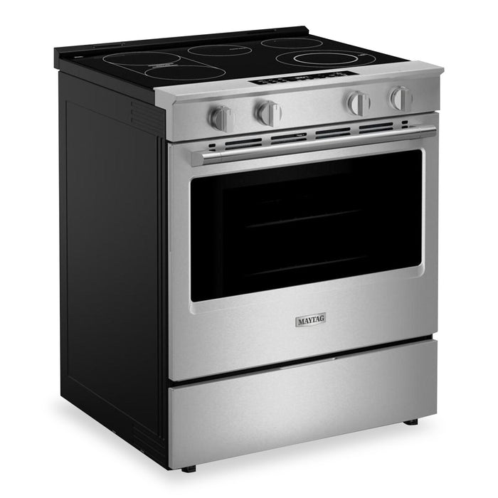 Cuisinière électrique encastrée Maytag de 5,3 pi3 et de 30 po avec friture à air sans préchauffage - acier inoxydable résistant aux traces de doigts - YMSES7030SZ