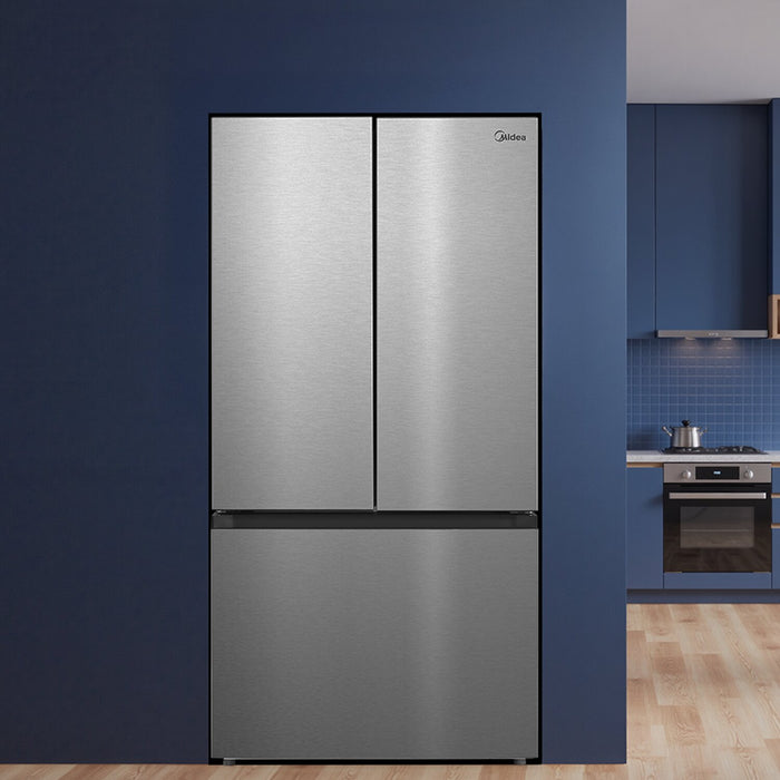 Réfrigérateur Midea de 22,6 pi3 et de 33 po de profondeur comptoir à portes françaises avec machine à glaçons - MRF23I7AST