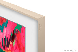 Cadre décoratif personnalisable pour téléviseur The Frame Pro de 75 po de Samsung - sable doré biseauté
