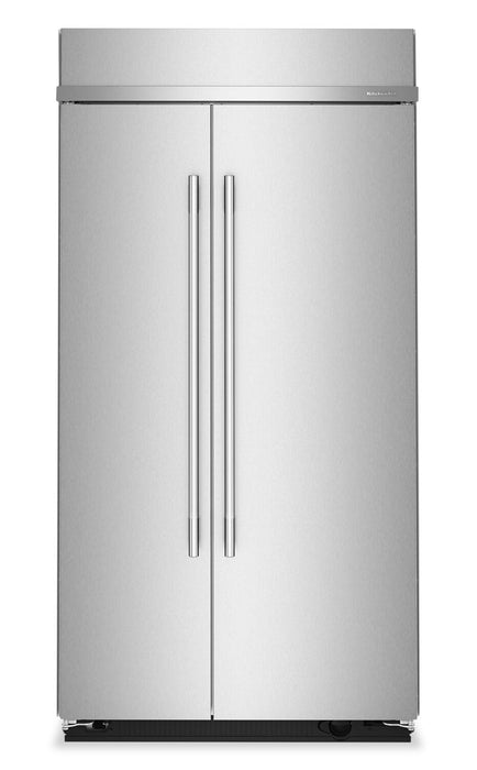 Réfrigérateur encastré KitchenAid de 25,5 pi3 et de 42 po à compartiments juxtaposés - acier inoxydable - KBSN742SPS