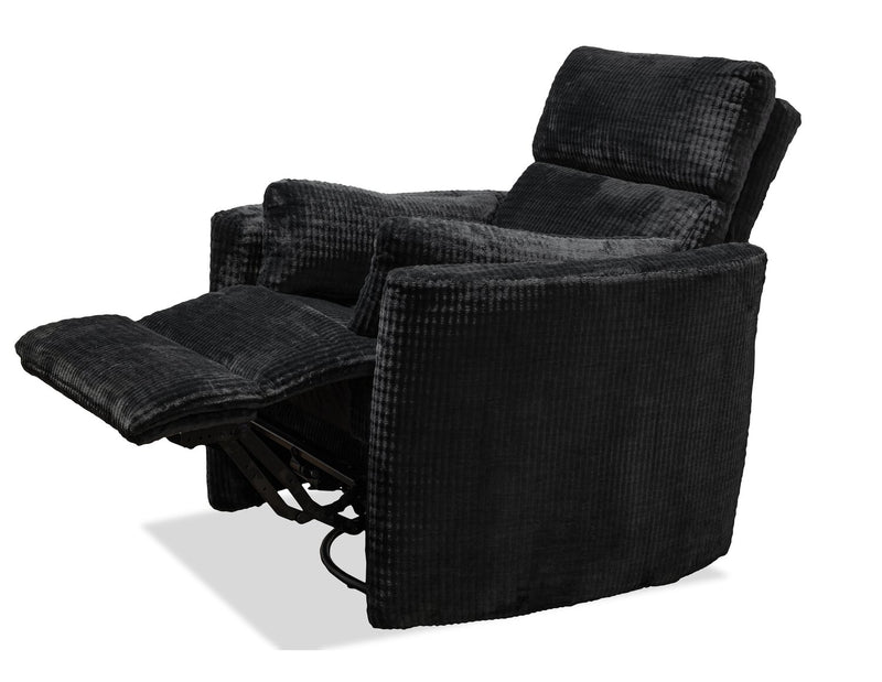Fauteuil pivotant coulissant à inclinaison électrique Remi de 38 po en tissu avec ports USB - anthracite 
