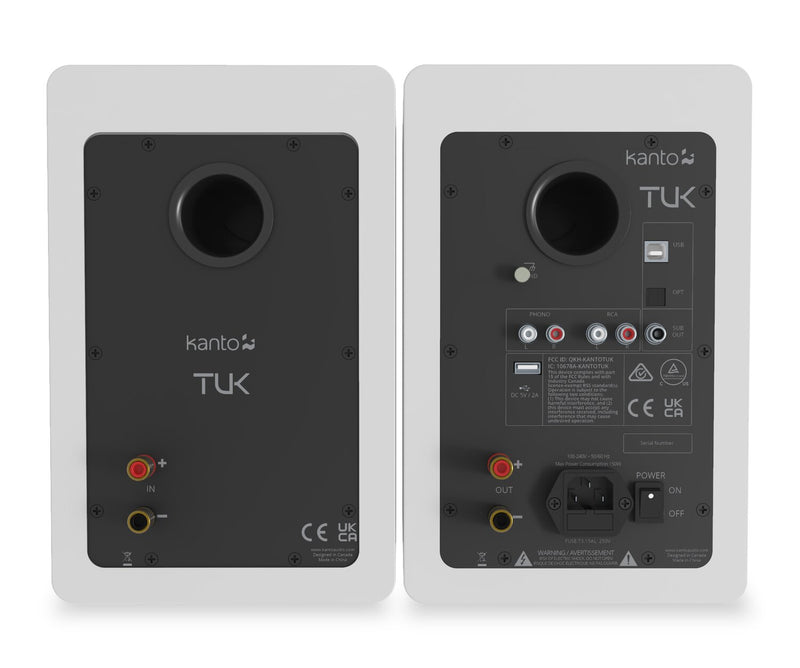Haut-parleur d’étagère TUK de Kanto de 260 W (TUKMW) - blanc