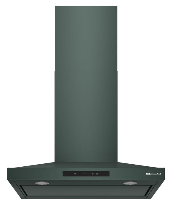 Hotte de cuisinière murale KitchenAid de 30 po de style auvent à 4 vitesses - genévrier - KVWC730SJP