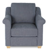 Fauteuil contemporain Finesse de 37 po en tissu de chenille - mousse de silex