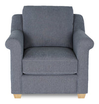 Fauteuil contemporain Finesse de 37 po en tissu de chenille - mousse de silex