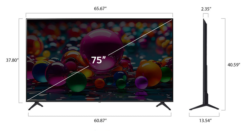 Téléviseur intelligent LG UA7000 UHD 4K de 75 po avec webOS (75UA7000PUB.ACC) - modèle 2025
