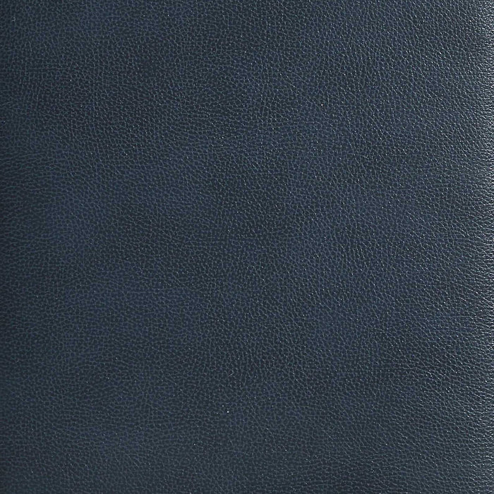 Lit plateforme rembourré Paseo en tissu de cuir végétalien bleu marine - format lit double 