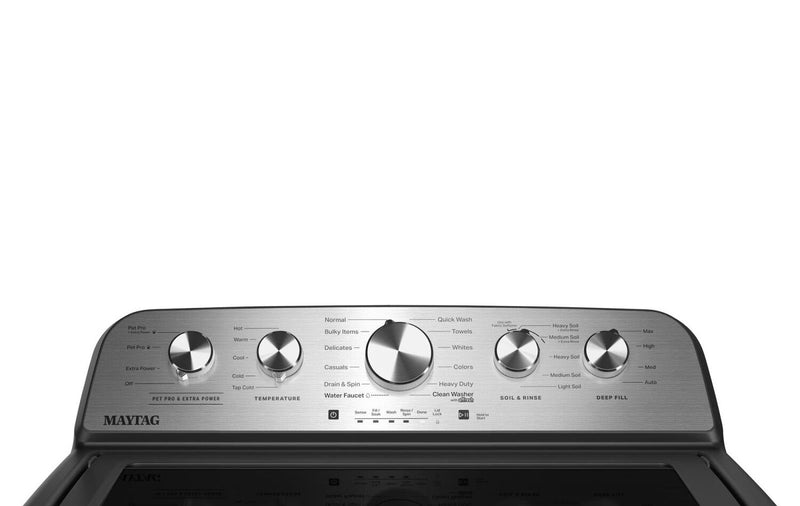 Laveuse Maytag à chargement par le haut de 5,5 pi3 avec turbine et option Animal Pet Pro - noir volcan - MTW5600RU