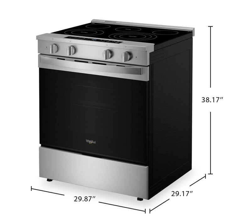 Cuisinière électrique Whirlpool de 5,3 pi3 avec friture à air et revêtement WipeCleanMC - acier inoxydable - YWSES7530RZ