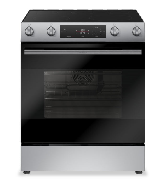 Cuisinière électrique Bosch série 100 de 5,8 pi3 et de 30 po avec préchauffage rapide et friture à air - acier inoxydable - HEF1050MC