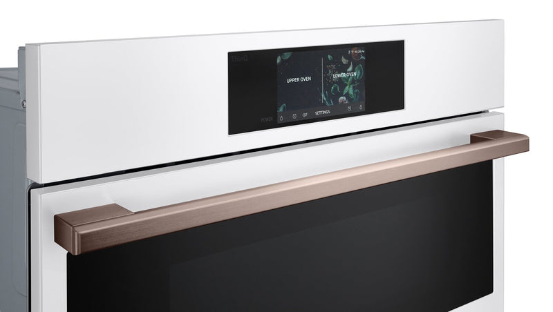 Four mural combiné électrique LG Studio de 6,4 pi3 et de 30 po avec convection véritable - essence blanche - WCES6428N