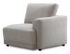 Fauteuil modulaire de droite Voyage en tissu avec coussins de dossier amovibles - beige