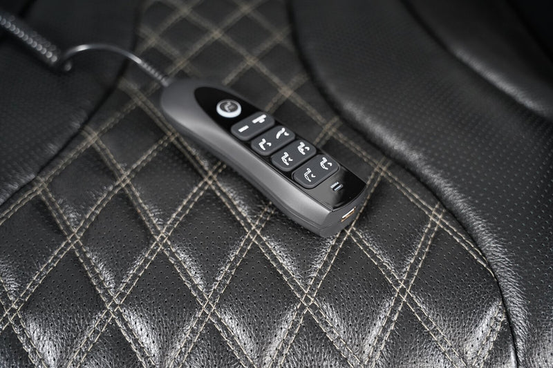 Sofa de massage à inclinaison électrique Elite de 86 po en cuir véritable avec appuie-têtes électriques et accoudoirs de rangement - noir