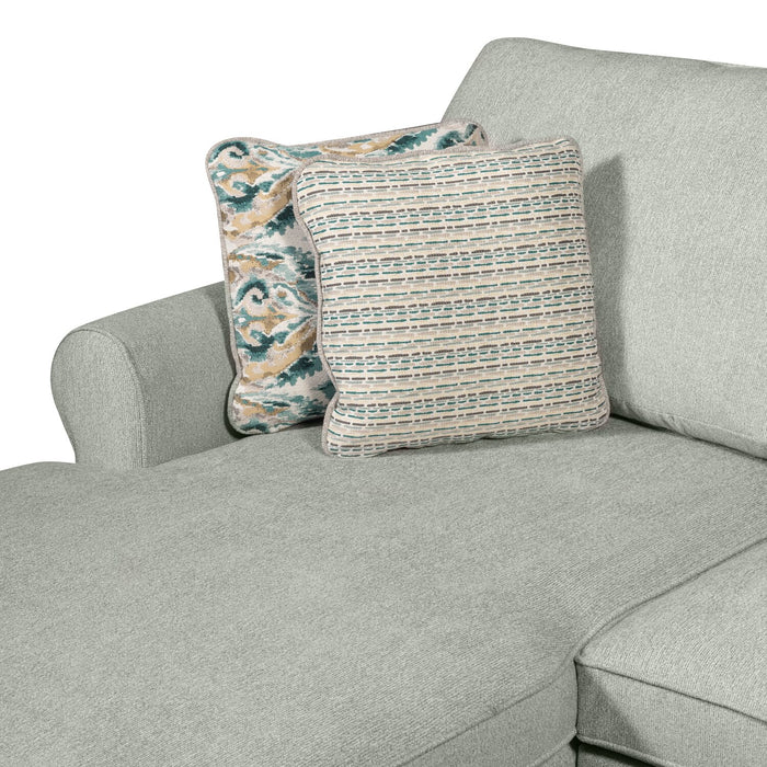  Sofa-lit sectionnel enveloppant de gauche Haven de Scott Living 3 pièces en tissu de chenille avec rangement - écume de mer 