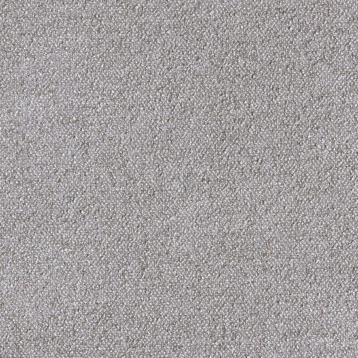 Lit plateforme Amos rembourré en tissu gris avec tête de lit à canaux - format lit double