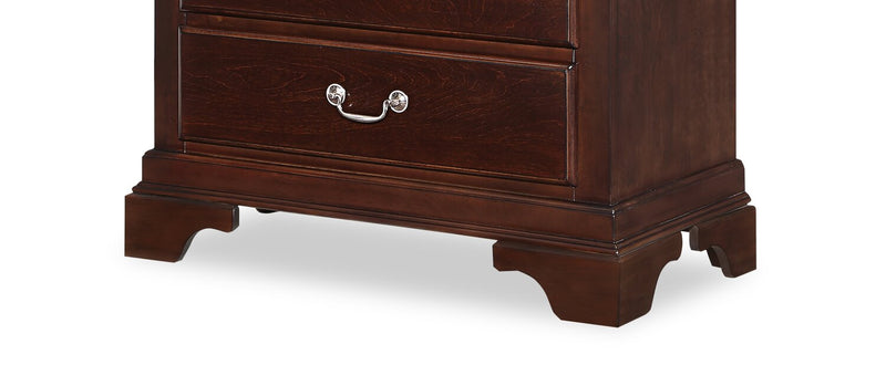 Commode verticale Marco de 32 po (l) x 48 po (H) à 5 tiroirs pour la chambre à coucher - brun cerisier