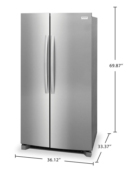 Réfrigérateur Frigidaire Gallery de 26 pi3 et de 36 po à compartiments juxtaposés - acier inoxydable - GRSN2620AF
