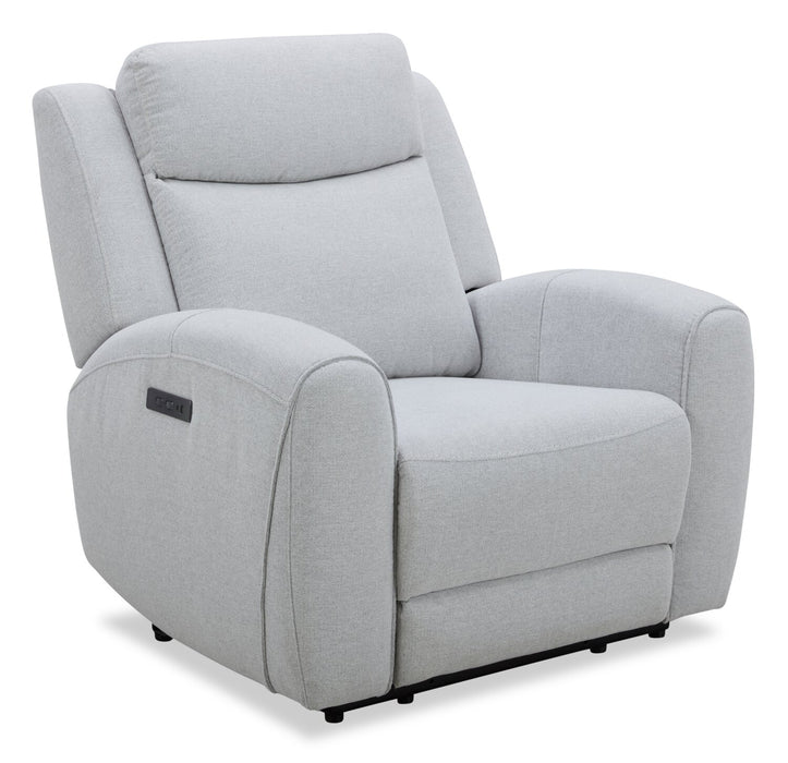 Fauteuil à inclinaison électrique Reign de 41,25 po en tissu avec port USB - gris pierre Bronco