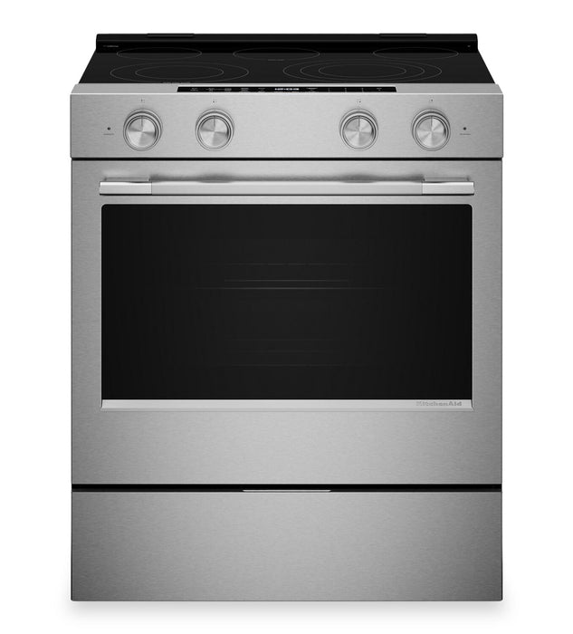 Cuisinière électrique KitchenAid de 5,3 pi³ et de 30 po - acier inoxydable résistant aux traces de doigts - YKSES530SPS
