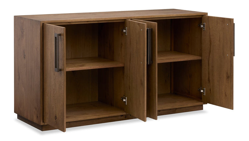 Desserte de salle à manger Henri de Scott Living de 60 po (L) en bois avec rangement - brune