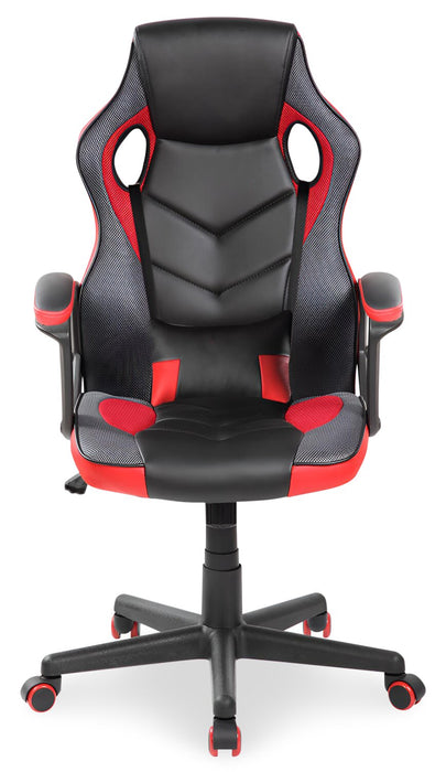 Fauteuil de jeu ergonomique Velocity de 24 po - noir et rouge