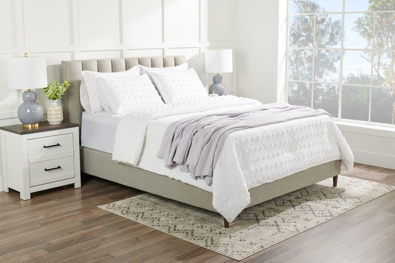 Couverture Veranda & Grove en coton à 4 couches pour très grand lit - grise