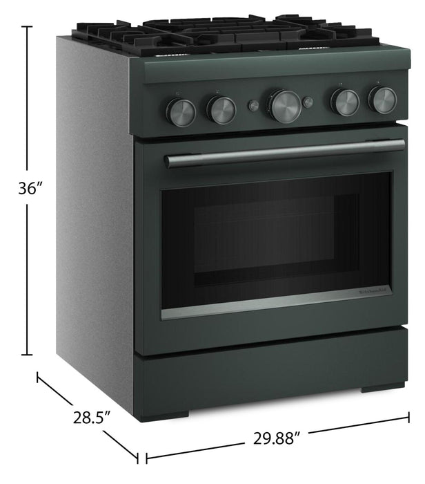 Cuisinière hybride KitchenAid de 4,1 pi3 avec mode de friture à air sans préchauffage - genièvre - KFDS930SJP